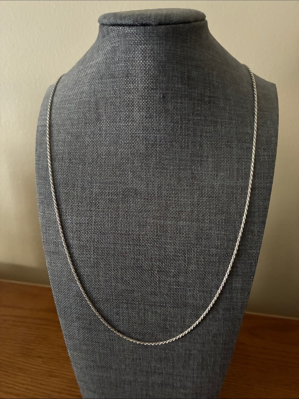 Sterling Silver Rope Chain Necklace - Silver